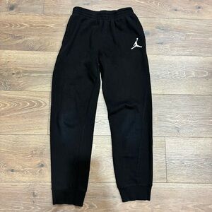 Jordan Black Jogger Sweatpants with White Jumpman Logo